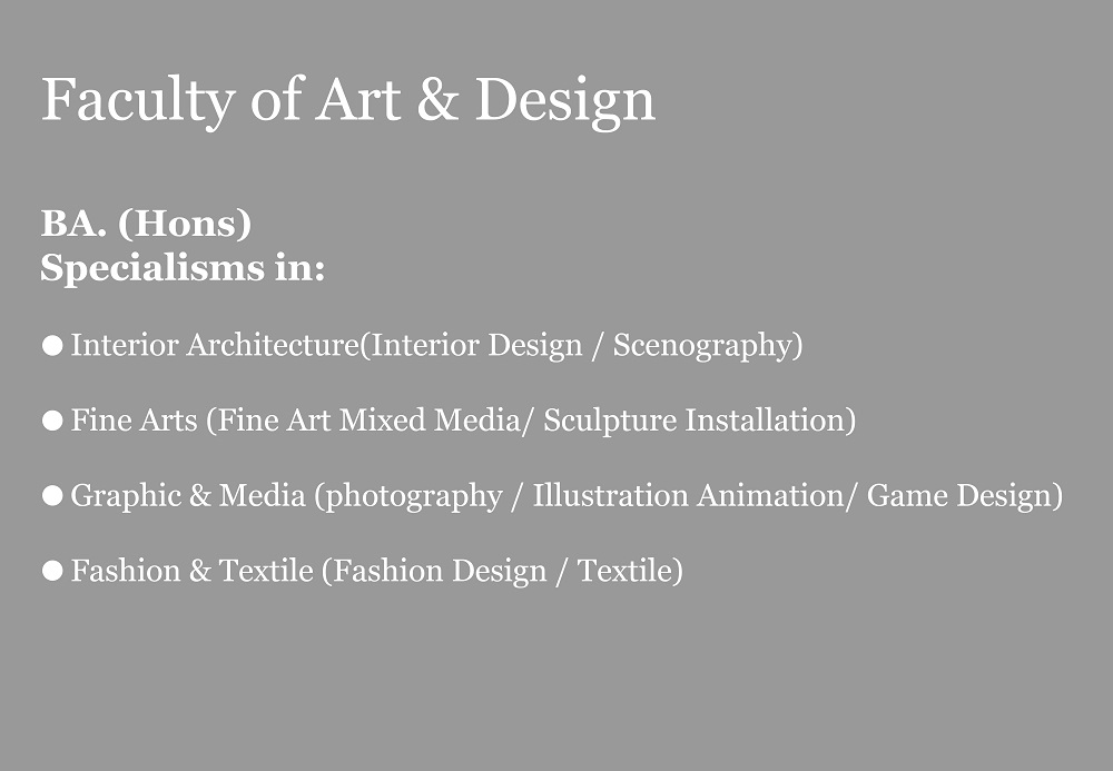 Faculty of Art and Design 